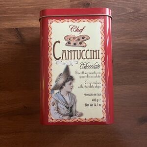 Vintage Chef Cantuccini Chocolate Style Storage Tin (Empty)